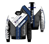 WDGYZZXJ Men's Aviator 3D Bomber Jacket for S.ca.n.i.a Stand Collar Outwear Printing Cargo Clothing Thick Flight Suit Windproof Coat Full Zip Windbreakers-A||5x_l