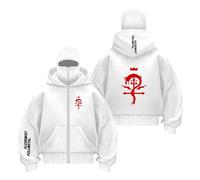 WDGYZZXJ Mens Balaclava Hoodie Coat for F.u.ll.me.t.al Al.ch.e.mi.st Patchwork Activewear Windproof Outwear Hooded Sweatshirt Double Hood Jackets-BaiS||l