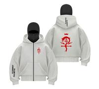 WDGYZZXJ Mens Balaclava Hoodie Coat for F.u.ll.me.t.al Al.ch.e.mi.st Patchwork Activewear Windproof Outwear Hooded Sweatshirt Double Hood Jackets-QHS||l