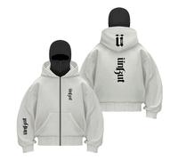 WDGYZZXJ Men's Contrast Color Balaclava Hoodies Sweatshirt for U.n.k.u.t Full Zip Outwear Printing Tops Hoody Double Hood Coats Long Sleeve Tracksuit Hooded Jackets-QHS||xx_l