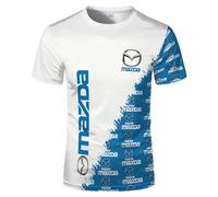 WDGYZZXJ Men's Printed T-shirt for Mazda Comfortable Tee Top Clothes Workout Half Sleeve Moisture Wicking Polo Shirts Crewneck Athletic Shirts 3D Soft Short Sleeve-A||XL