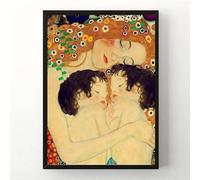 WDHBI HEKA Famous Gustav Klimt Wall Art Mother and Son Posters Retro Prints Gustav Klimt Canvas Painting For Living Room Home Decor Pictures 60x90cm No Frame