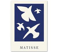 WDHBI HEKA Famous Henri Matisse Posters Blue Coral Wall Art Abstract Canvas Painting Henri Matisse Prints For Living Room Home Decor Pictures 15x20cm No Frame