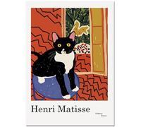 WDHBI HEKA Famous Henri Matisse Wall Art The Cat Posters Minimalism Prints Henri Matisse Canvas Painting For Living Room Home Decor Pictures 35x50cm No Frame