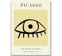 WDHBI HEKA Famous Pablo Picasso Wall Art The Eye Exhibition Posters Retro Prints Sofia Lind Canvas Painting For Living Room Home Decor Pictures 15x20cm No Frame