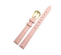 Wdjadp 10/12/14/16/18mm Slim Genuine Leather Strap, Suitable for Small-Sized Watch Faces. Suitable for Both Business and Casual Occasions.,Pink Gold Buckle,16mm