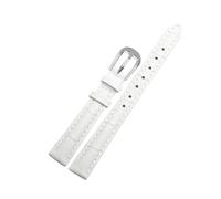 Wdjadp 10/12/14/16/18mm Slim Leather Strap With A Narrow Design, Suitable for Both Business and Casual Occasions.,White Steel Buckle,18mm