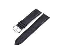Wdjadp 10-24mm Genuine Leather Strap, Leather Watch Strap, Replacement Parts,Black Black Line,17mm