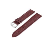 Wdjadp 10-24mm Multi-Size Genuine Leather Straps, Universal Replacement Accessories, Suitable for formal and Casual Attire,Brown Brown Line,17mm