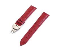 Wdjadp 12/14/16/18/20/22/24mm Genuine Leather Strap With A Butterfly Buckle, Suitable for Both Business and Casual Occasions.,Purple,20mm