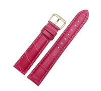 Wdjadp 12/14/16/18/20/22mm Alligator Embossed Genuine Leather Strap, Fish Scale Pattern, Suitable for Both formal and Casual Occasions,Rose Red,19mm