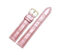 Wdjadp 12/14/16/18/20/22mm Alligator Embossed Genuine Leather Strap, Fish Scale Pattern, Suitable for Both formal and Casual Occasions,Pink,18mm