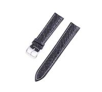 Wdjadp 12-24mm Genuine Leather Straps, Universal Replacement Accessories, Suitable for formal and Casual Wear,Black And White Line,12mm