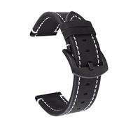 Wdjadp 18/19/20/21/22/24mm Genuine Leather Strap, Universal Replacement Parts, Suitable for Both formal and Casual Occasions.,Black,22mm