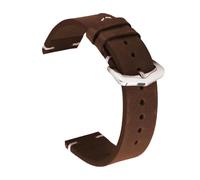 Wdjadp 18/19/20/21/22/24mm Vintage Waxed Leather Strap, Distressed Effect, Suitable for Both formal and Casual Wear.,Darkbrown,18mm
