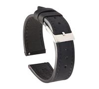 Wdjadp 18/19/20/21/22mm Quick-Release Genuine Leather Strap, Easy To Change By Hand, Suitable for Both Business and Casual Occasions.,Black,21mm
