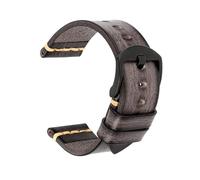 Wdjadp 18/20/22/24mm Genuine Leather Strap, Classic Style, Suitable for Both formal and Casual Occasions.,Polar Grey-Black,23mm