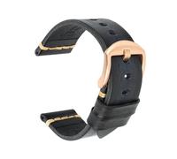 Wdjadp 18/20/22/24mm Genuine Leather Strap, Classic Style, Suitable for Both formal and Casual Occasions.,Ash Black-Roes,20mm