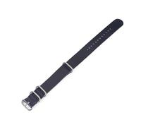 Wdjadp 18/20/22/24mm Genuine Leather Strap, Replacement Strap, Suitable for Various Occasions,Blue Silver Buckle,14mm