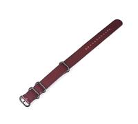 Wdjadp 18/20/22/24mm Genuine Leather Strap, Replacement Strap, Suitable for Various Occasions,Red Black Buckle,14mm