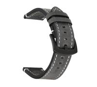 Wdjadp 18/20/22/24mm Genuine Leather Strap, Suitable for Both Business formal and Casual Occasions.,Grey-Black,22mm