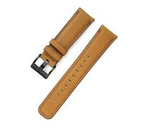 Wdjadp 18/20/22/24mm Vintage Waxed Leather Strap With An Aged Effect, Suitable for Various Occasions.,Yellow,20mm