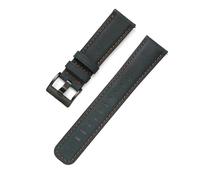 Wdjadp 18/20/22/24mm Vintage Waxed Leather Strap With An Aged Effect, Suitable for Various Occasions.,Blue,22mm