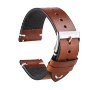 Wdjadp 18/20/22mm Vintage Quick-Release Leather Strap, Easy To Install By Hand, Suitable for Both formal and Casual Occasions.,Lightbrown,22mm
