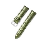 Wdjadp 20/22mm Crystal Patent Leather Strap With Ice Texture, Simple and Versatile, Suitable for Both formal and Casual Occasions.,Green,14mm