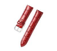 Wdjadp 20/22mm Crystal Patent Leather Strap With Ice Texture, Simple and Versatile, Suitable for Both formal and Casual Occasions.,Wine Red,18mm