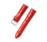 Wdjadp 20/22mm Crystal Patent Leather Strap With Ice Texture, Simple and Versatile, Suitable for Both formal and Casual Occasions.,Red,16mm
