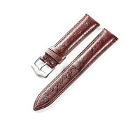 Wdjadp 22mm Double-Sided Waterproof Genuine Leather Strap, Sweat and Moisture Resistant, Suitable for Both Business and Casual Occasions.,Brown,20mm