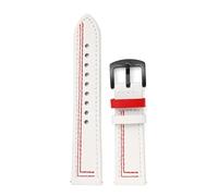 Wdjadp 22mm Genuine Leather Strap, Replacement Strap, Versatile for Everyday Wear,White,22mm