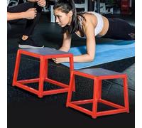 WDJBPSH 2 Pcs Home Workout Plyo Boxes, Vertical Jump Trainer for Box Jumps/Push-ups/Dips/Step-ups/Agility Drills, Trapezoidal Stackable Design(75+90cm/29.5+35.4in)