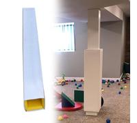 WDJBPSH 8"x8"/6"x6"/3"x3"/2"x2" Foam Pole Protector Padding, Indoor Outdoor Game Room White Crash Pad with Self Adhesive, Customizable Size & Color Post Cover(H-6FT,5"x5"Pole)