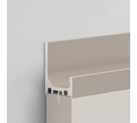 WDJBPSH Embedded Invisible Finger Edge Pull for Cabinets, Aluminium Alloy Drawer Pulls/Wardrobe Door Handle with Metal End Cap, Minimalist & Seamless Look (5 Pack,34.4in/90cm)