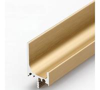 WDJBPSH Gold No-Handle Drawer Pulls, 23 31.5 39 47 63 in Long Cabinet Finger Edge Pull for 17-19mm Thick Door Board, Custom Size Cupboard Edging Rails Handle(34.4in/90cm)