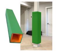 WDJBPSH Grey Pole Column Padding Wrap Around, Impact-Resistant Square Crash Pad Cover for Gym, Playground & Outdoor Sports Equipment(Green,L30 x W30 x H183cm)