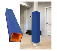 WDJBPSH Grey Pole Column Padding Wrap Around, Impact-Resistant Square Crash Pad Cover for Gym, Playground & Outdoor Sports Equipment(Blue,L18 x W18 x H183cm)