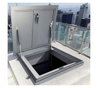 WDJBPSH Rooftop Hatch Lid 24 By 36 30 X 36 36x36, Rainproof Attic Skylight Cover with Lock & Sealed Strip, Emergency Access Security Doors for Home Industries, Commercial Buildings(22x22in(56x56cm))