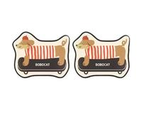 WDJRUIRUI 2-Pack Car Backrest Protectors for Citroen Berlingo 2018-2023, Short Cute Anti-Kick Mats with Cartoon Design, Suitable for All Seasons,Red