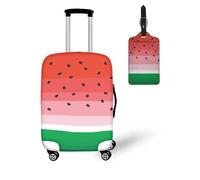 Wdktrgetd 18-32 Inch Scalable Luggage Cover with Tag Dustproof Suitcase Covers Lightweight Luggage Covers Personalized Summer Style Gift Item, Watermelon Chunk, 22-24inch