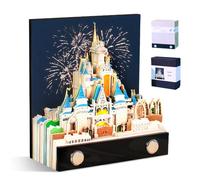 WDKXCN 3D Calendar 2026, 3D Notepad, Calendar Tear Off 2026 with Light, 146 Paper DIY Castle Model Paper Art, 9 x 8 x 4 cm Creative Magic Paper Sculpture Castle Sticky Notes