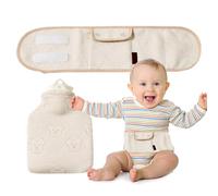 WDKXCN Baby Colic Relief - Heated Tummy Wrap for 0-6 Months, Hot Water Bottle with Cover for Newborn, Baby Belly Wrap for Colic, Gas, Upset Stomach, Reflux Relief