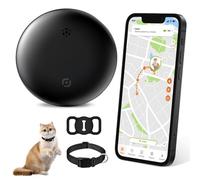 WDKXCN Cat Tracker, Mini GPS Tracker for Cats Dogs (iOS only), Anti-Loss Cat Tracker GPS Collar for Small Cats, Waterproof GPS Pet Tracker for Cats, Real-Time Location Tracking of Dogs Cats