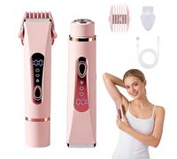 WDKXCN Lady Shavers for Women, 2-in-1 Bikini Trimmer Women with LCD Screen, Rechargeable Double Headed Hair Remover, Waterproof Electric Shaver for Leg, Underarm, Arm, Body and Face