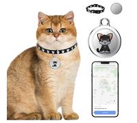 WDKXCN Pet Tracker for Cats, Cat Tracker, Waterproof Cat Tracker GPS Collar for Small Cats, Cat GPS Tracker Collar, GPS Tracker for Cats Dogs, Real-Time Location Tracking