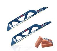 WDKXCN Reciprocating Saw Blades, 2Pcs Universal Concrete Sabre Saw Blades for Cutting Brick Block Cement Board, Professional Compatible with Bosch Dewalt, Blue, 300mm