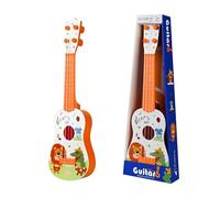 WDKXCN Ukulele for Kids, 41cm Kids Ukulele Guitar Toy with 4 Adjustable Strings, Lion Cartoon Mini Guitar, Toy Guitar for Early Educational Acoustic Toddlers Children Boys Girls Gift (Orange)