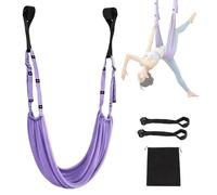 WDKXCN Yoga Swing, Adjustable Yoga Strap, Fitness Stretching Strap, Dance Lower Waist Training, Gym Equipment for Rehab, Pilates Ballet, Muscle Exercise, Splits and Gymnastics, Purple